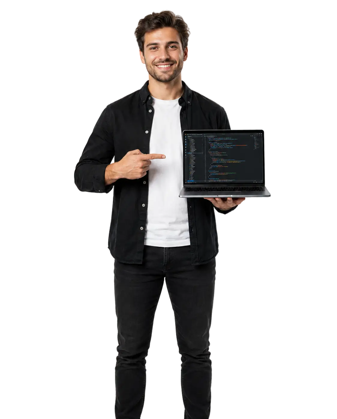 Digital professional presenting a custom software solution